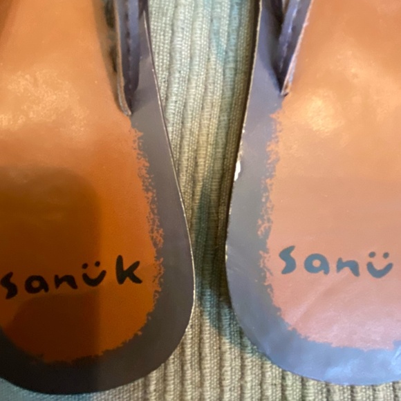 Sanuk Brown Strappy Beach Summer Yoga Flip Flops- Sz-10 - Picture 14 of 15